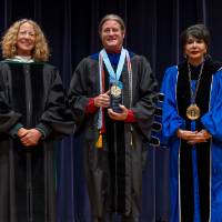 Provost Drake, Corey Anton, and President Mantella
